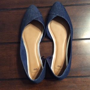 Dark Denim Flats